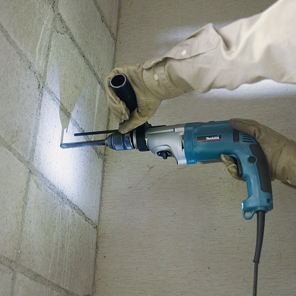 Дрель ударная Makita HP2071F 1010Вт патрон:быстрозажимной реверс (кейс в комплекте) — миниатюра 2