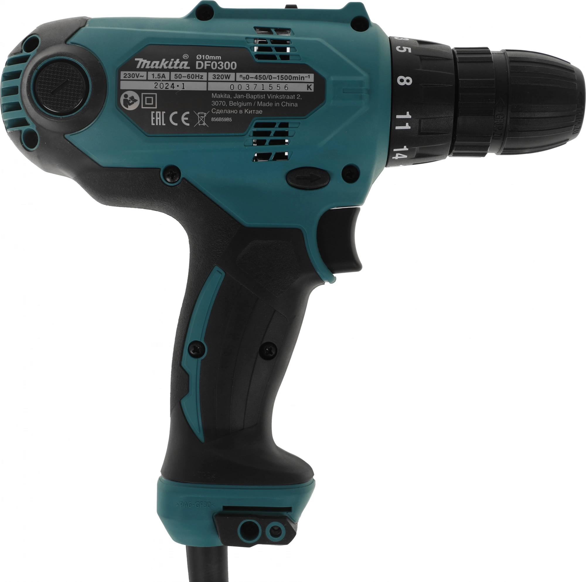Дрель-шуруповерт Makita DF0300 320Вт патрон:быстрозажимной — миниатюра 3