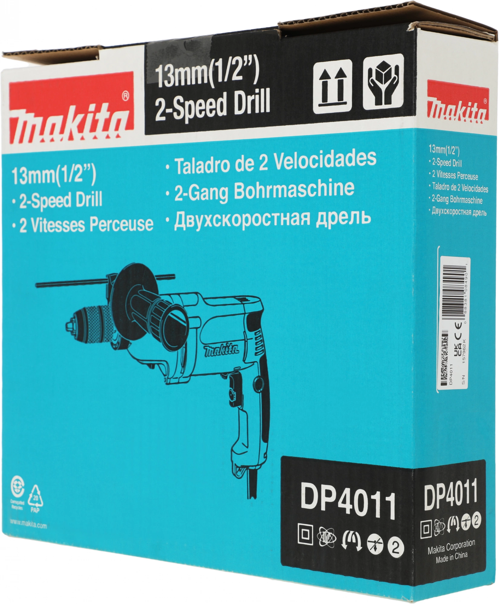 Дрель безударная Makita DP4011 720Вт патрон:быстрозажимной реверс — миниатюра 9