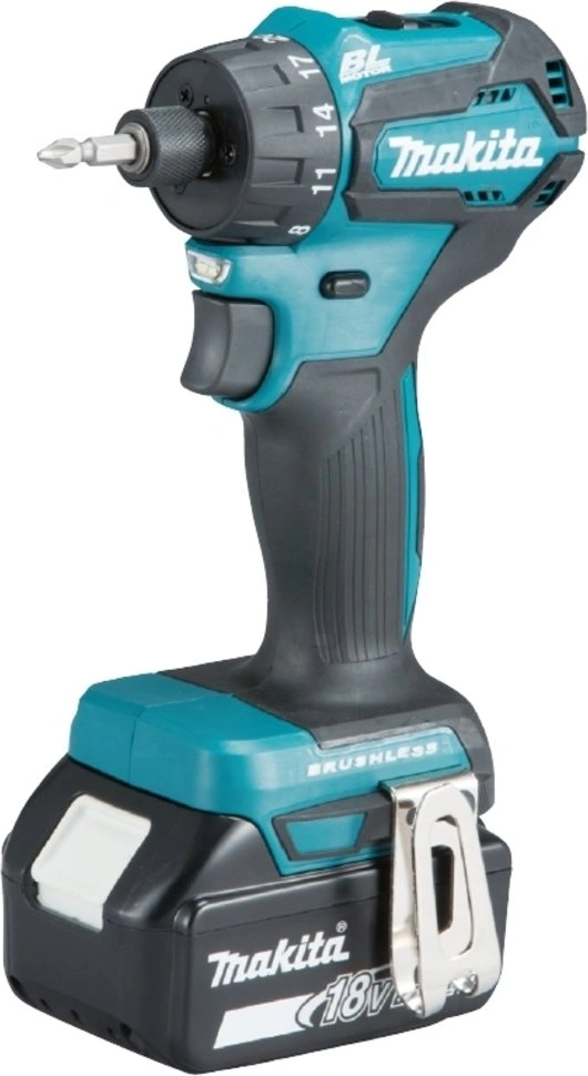 Дрель-шуруповерт Makita DDF083RFE аккум. патрон:шестигр.1/4" (кейс в комплекте) — миниатюра 2