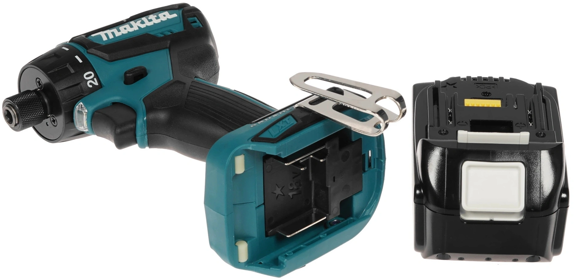Дрель-шуруповерт Makita DDF083RFE аккум. патрон:шестигр.1/4" (кейс в комплекте) — миниатюра 7