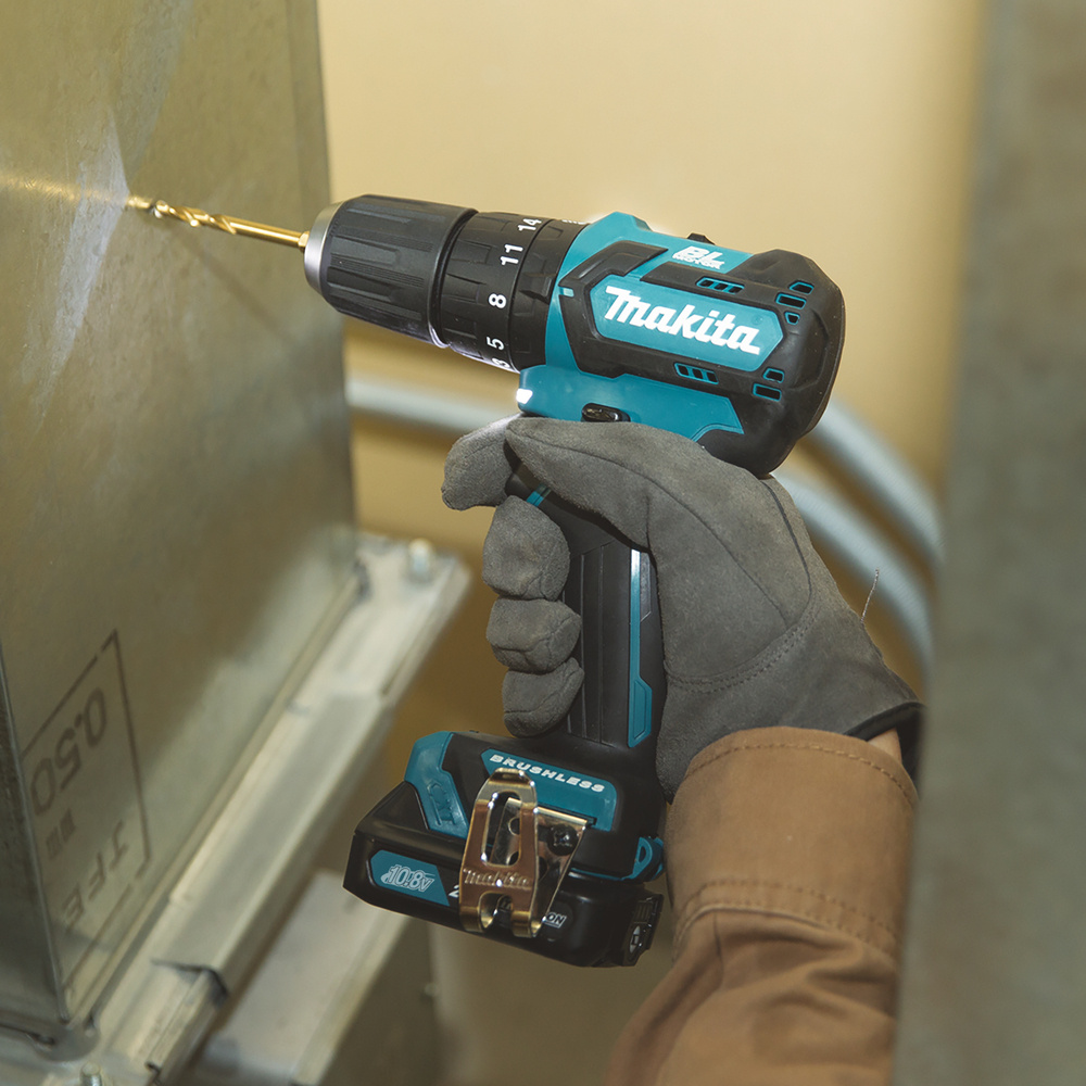 Дрель-шуруповерт Makita HP332DWAE аккум. патрон:быстрозажимной (кейс в комплекте) — миниатюра 2