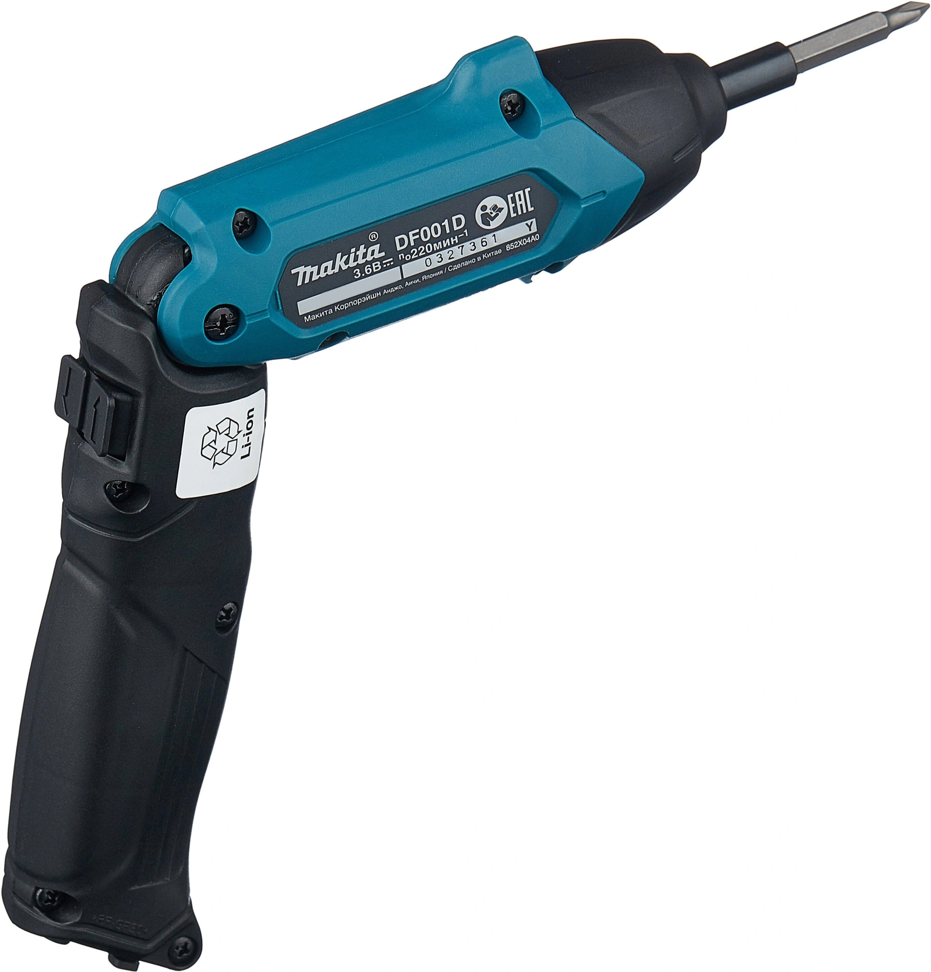 Отвертка аккум. Makita DF001DW аккум. патрон:шестигранник 6.35 мм (1/4) (кейс в комплекте) — миниатюра 2