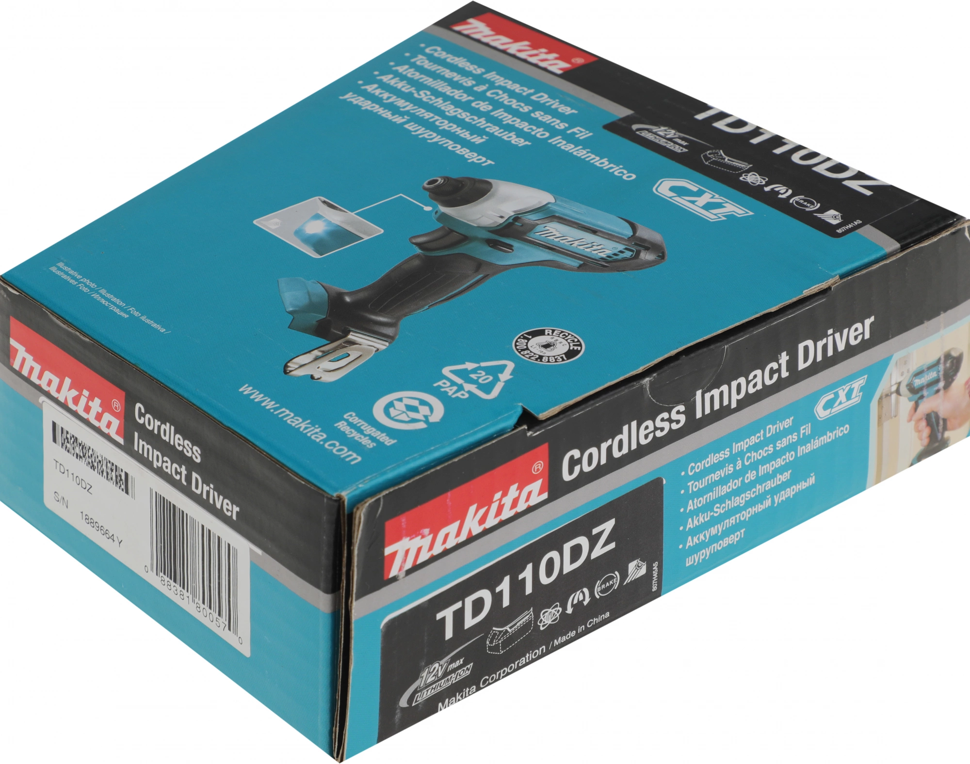 Шуруповерт Makita TD110DZ аккум. патрон:шестигр.1/4" — миниатюра 9