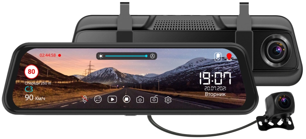 Видеорегистратор TrendVision MR-810 GT черный 2Mpix 1080x1920 1080p 140гр. GPS MSTAR 8336N — миниатюра 2
