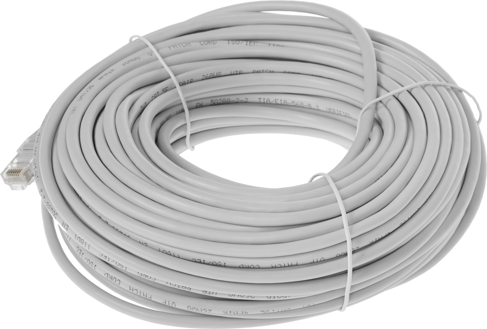 Патч-корд Lanmaster TWT-45-45-30-GY UTP RJ-45 вил.-вилка RJ-45 кат.5E 30м серый ПВХ — миниатюра 2