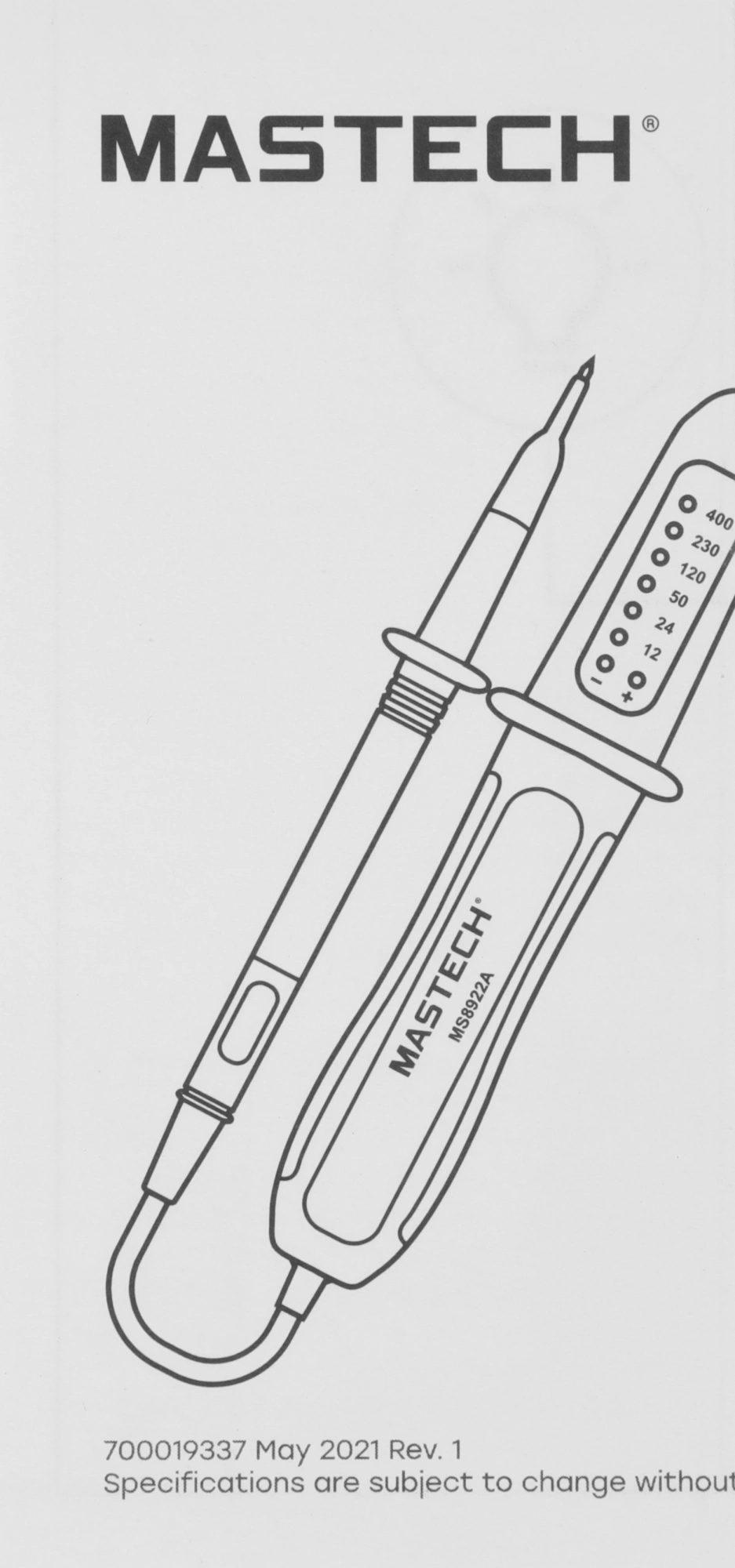 Детектор напряжения Mastech MS8922A (13-1204) — миниатюра 8