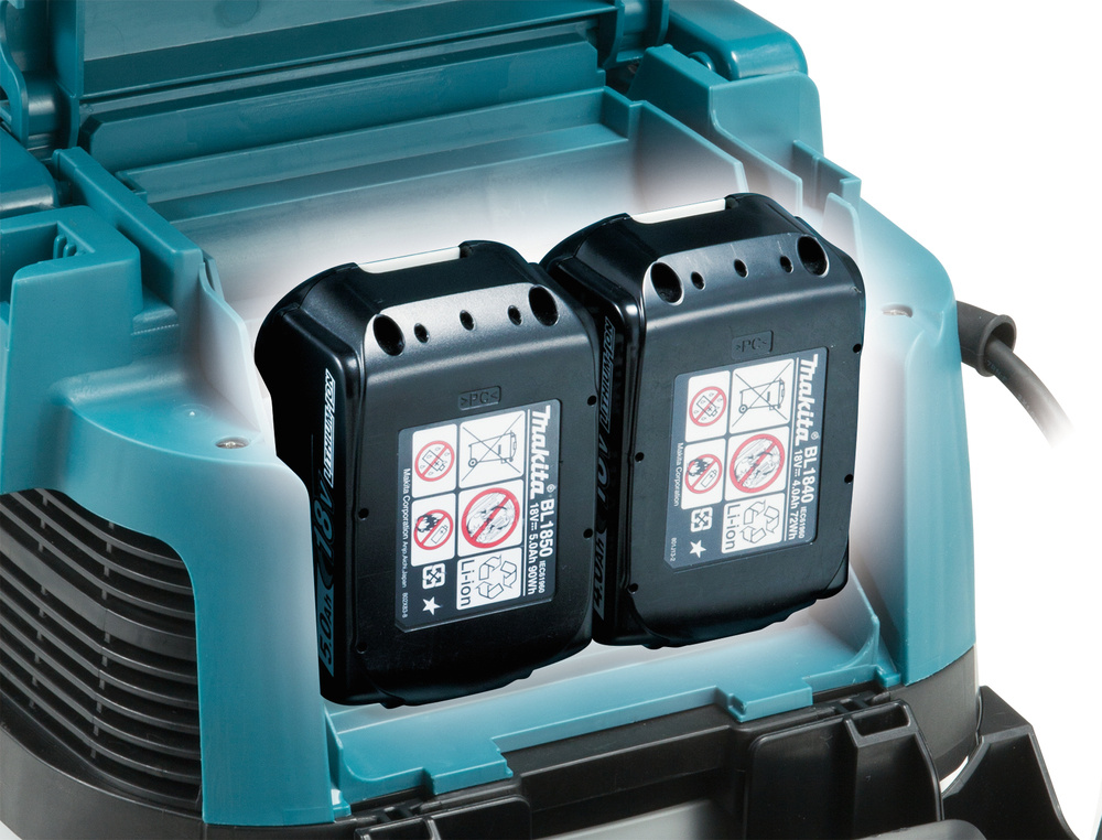 Строительный пылесос Makita DVC150LZ (уборка: сухая/влажная) белый — миниатюра 4