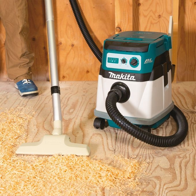 Строительный пылесос Makita DVC150LZ (уборка: сухая/влажная) белый — миниатюра 6