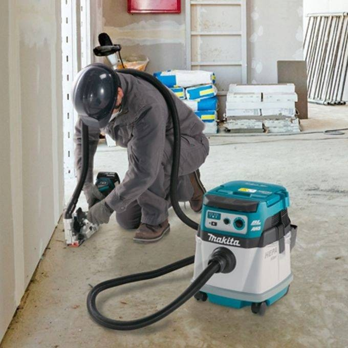 Строительный пылесос Makita DVC150LZ (уборка: сухая/влажная) белый — миниатюра 7
