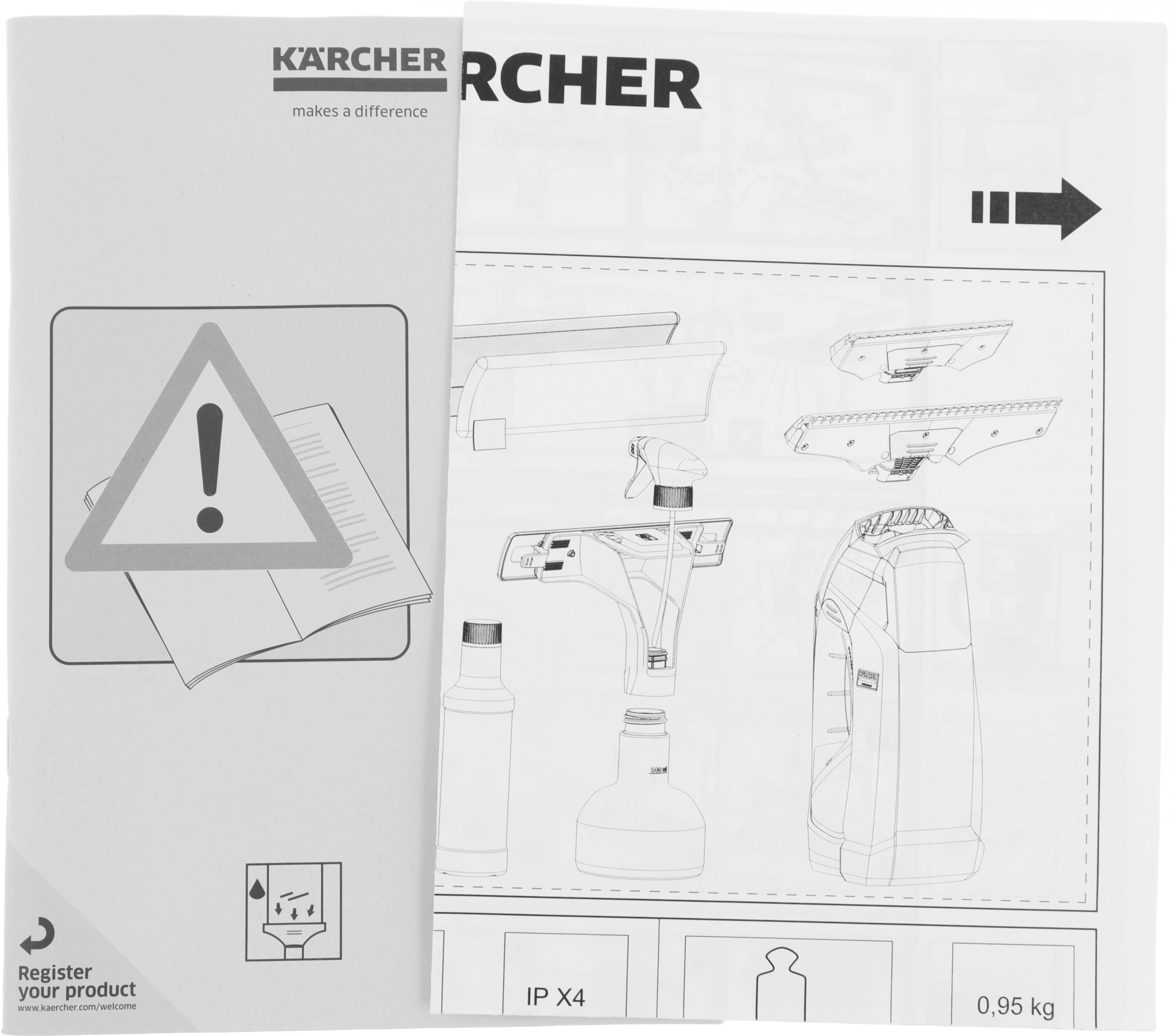 Мойщик окон Karcher Professional WVP 10 Adv шир.скреб.:170мм пит.:от аккум. серый — миниатюра 16
