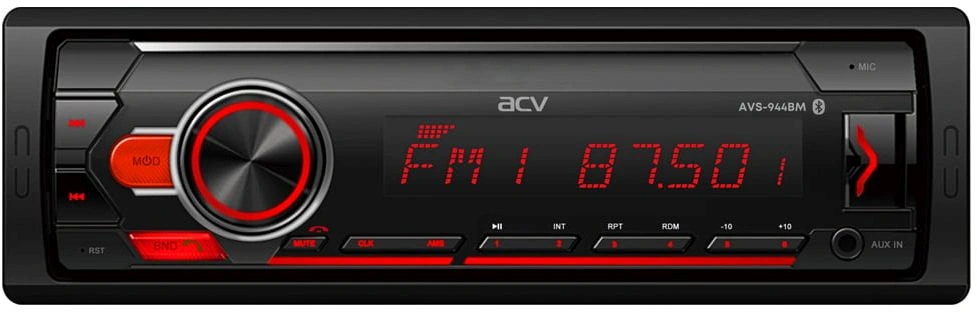 Автомагнитола ACV AVS-944BM 1DIN 4x50Вт v4.0 (38524) — миниатюра 3