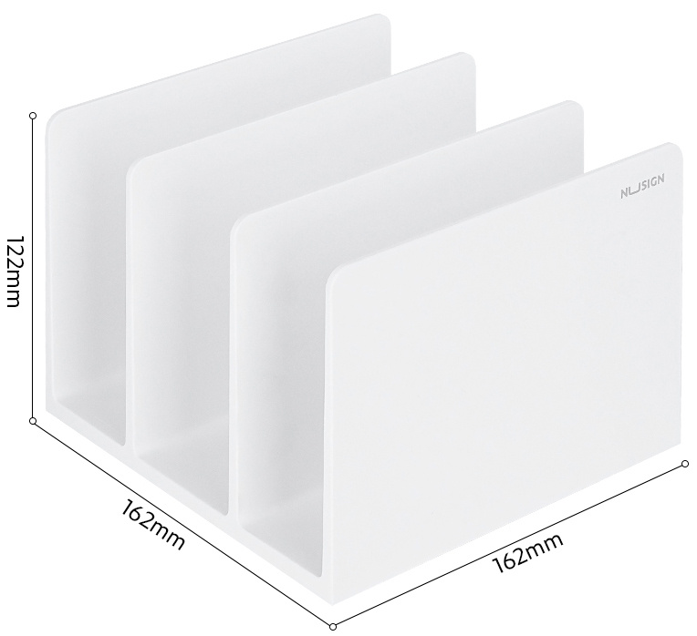 Подставка-ограничитель для книг Deli ENS006WHITE 162x162x122мм — миниатюра 3