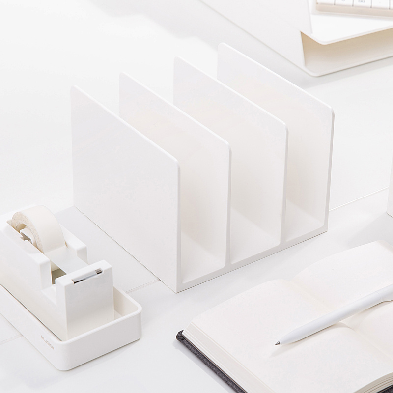 Подставка-ограничитель для книг Deli ENS006WHITE 162x162x122мм — миниатюра 5