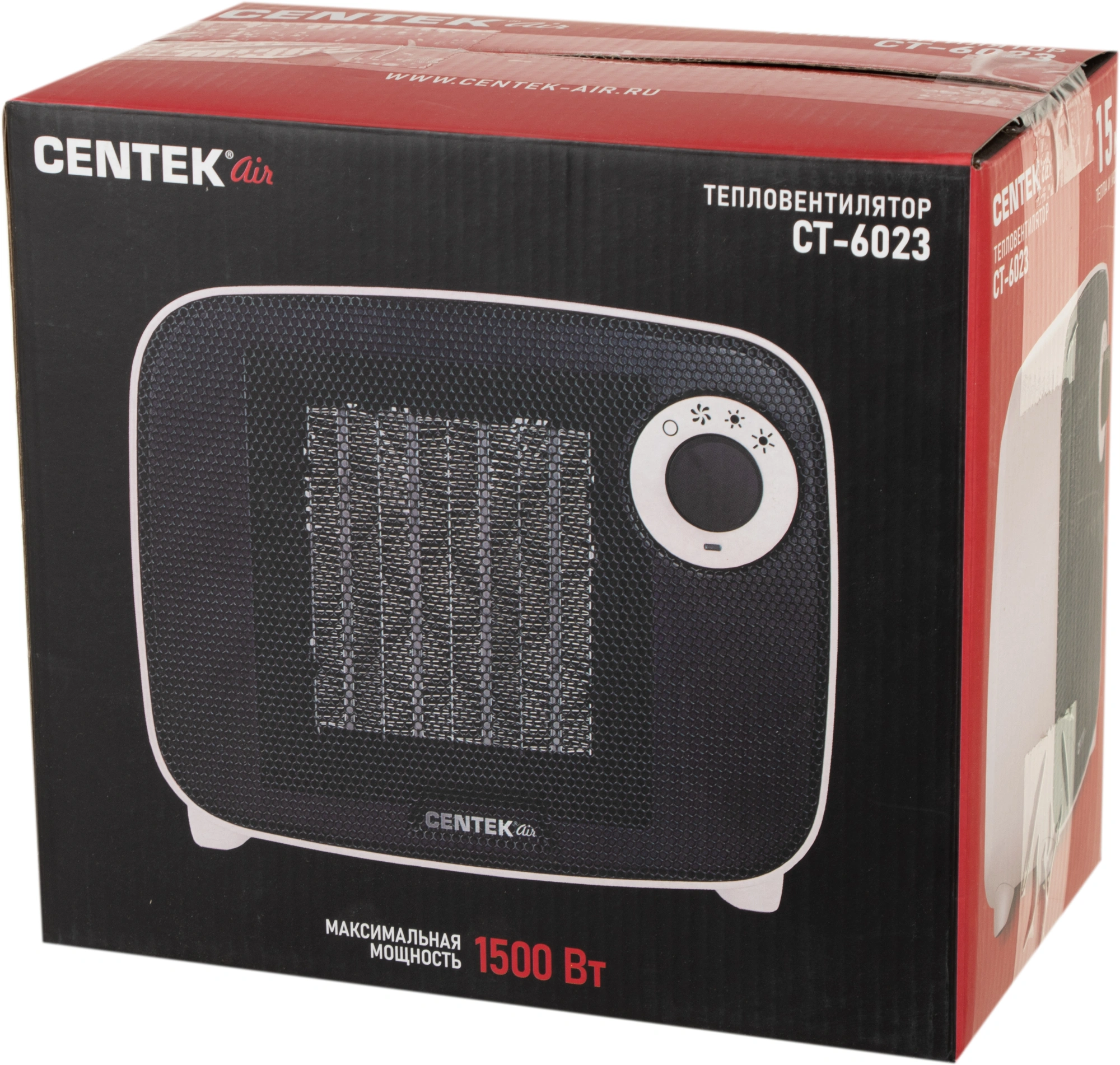 Тепловентилятор Centek CT-6023 1500Вт белый/черный — миниатюра 8