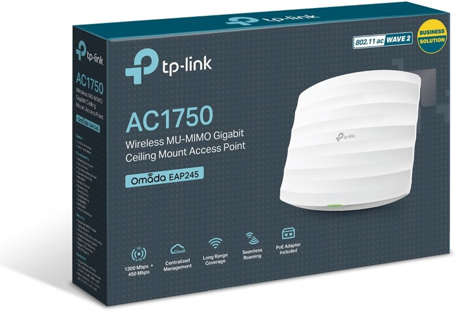 Точка доступа TP-Link EAP245(5-pack) AC1750 10/100/1000BASE-TX белый — миниатюра 6