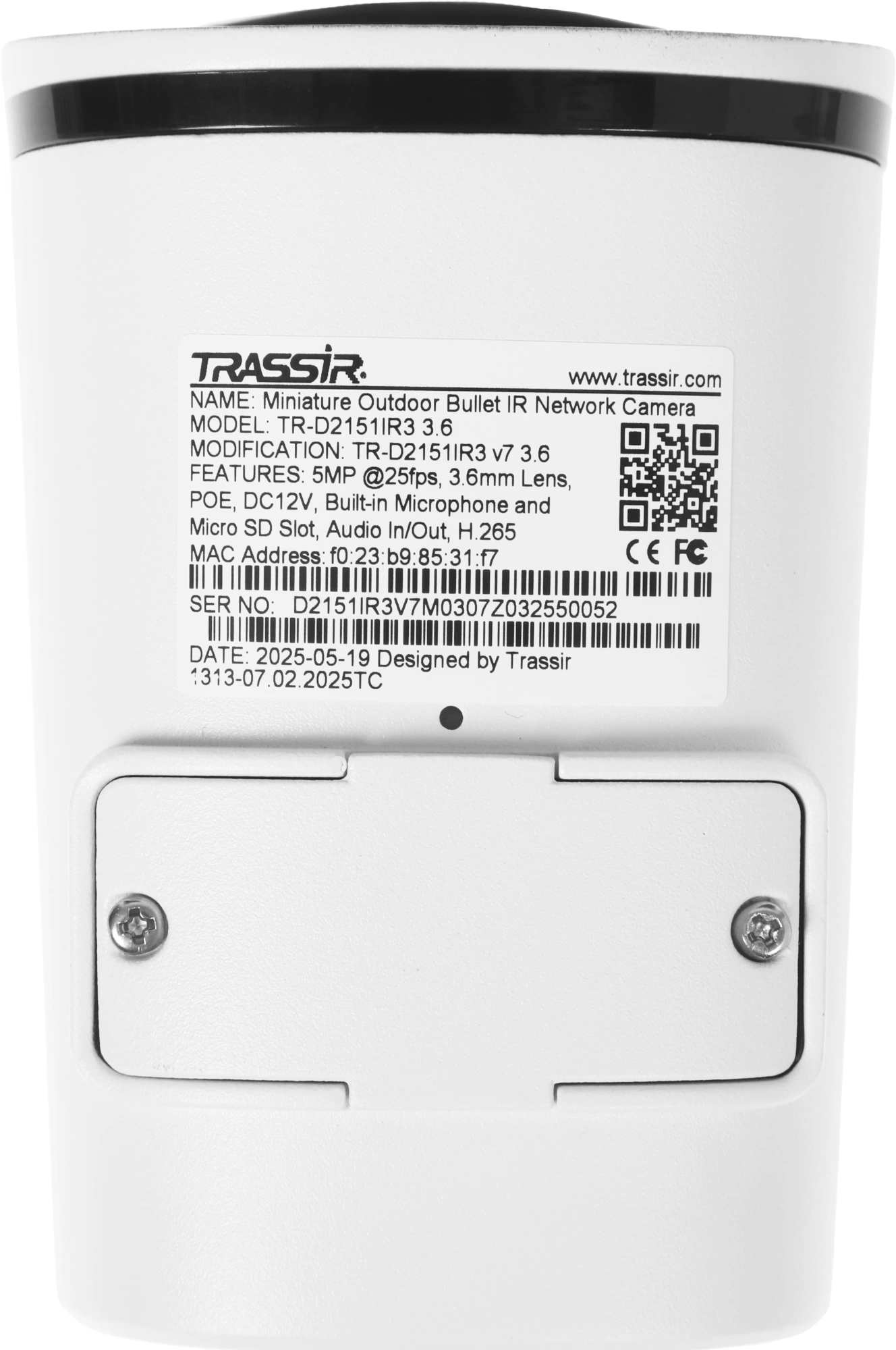 Камера видеонаблюдения IP Trassir TR-D2151IR3 3.6-3.6мм цв. корп.:белый — миниатюра 12