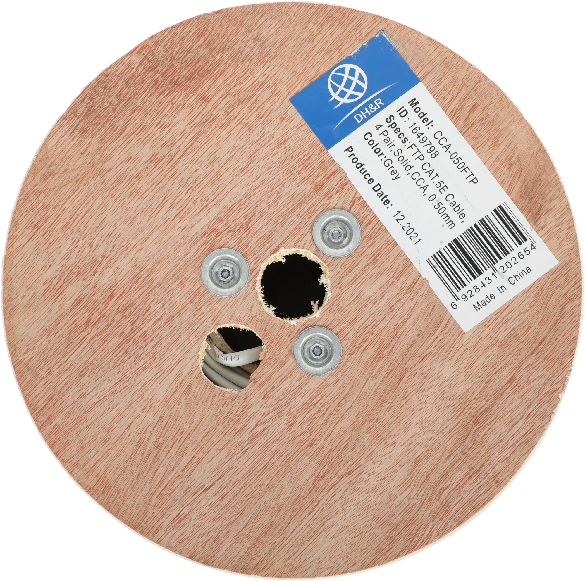 Кабель сетевой Ningbo FTP 4 пары cat.5E solid 0.5мм CCA molded 305м серый — миниатюра 2