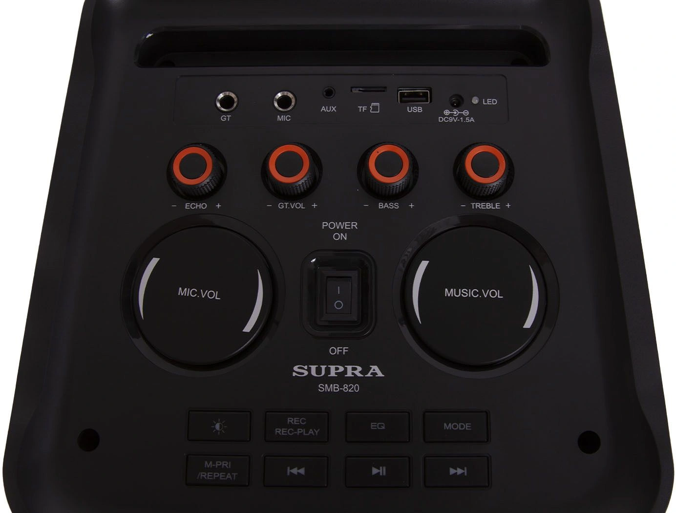 Минисистема Supra SMB-820 черный 70Вт FM USB BT micro SD — миниатюра 7