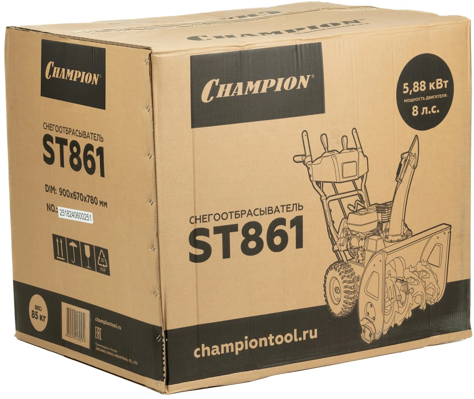 Снегоуборщик бензин. Champion ST861 8л.с. — миниатюра 14