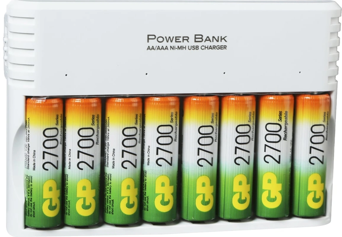Аккумулятор + зарядное устройство GP PowerBank 270AAHC/CPBXL-2CR8 AA NiMH 2700mAh (8шт) блистер — миниатюра 3