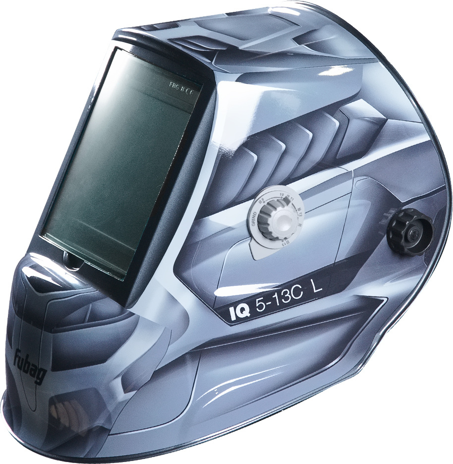 Маска сварщика Fubag IQ 5-13 C L филь.:хамел. кл.:1/1/1/2 см.экр.100x93мм серебристый (992520)