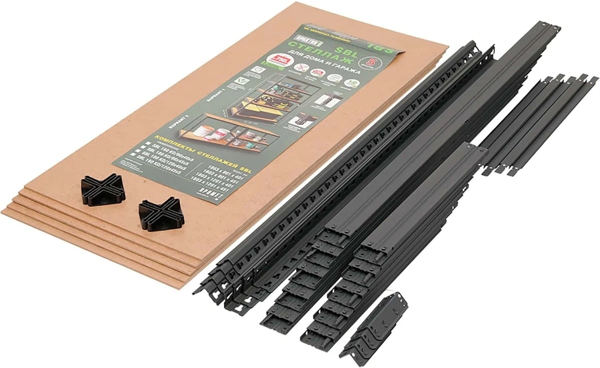 Стеллаж Практик SBL 180KD пол.:5 разборная 1803x900x450мм антрацит (S24499373409) — миниатюра 8