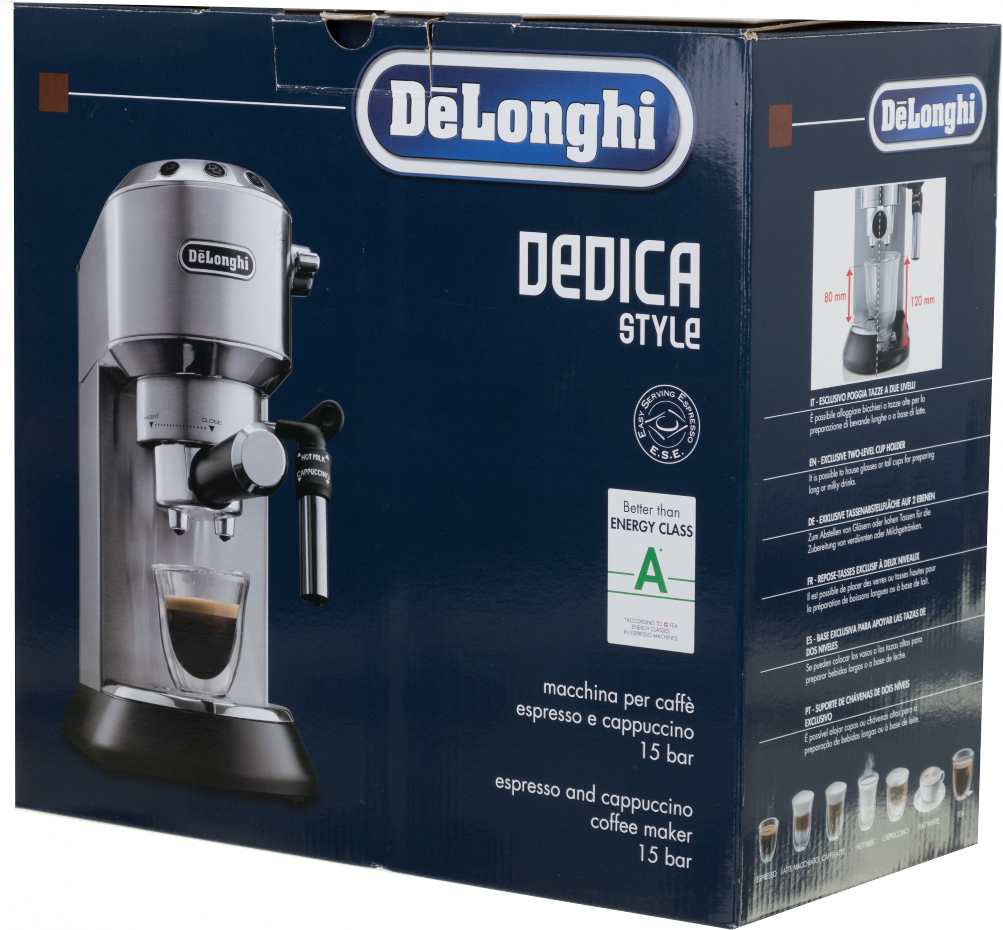 Кофеварка рожковая Delonghi EC685.M 1350Вт серебристый/черный — миниатюра 14