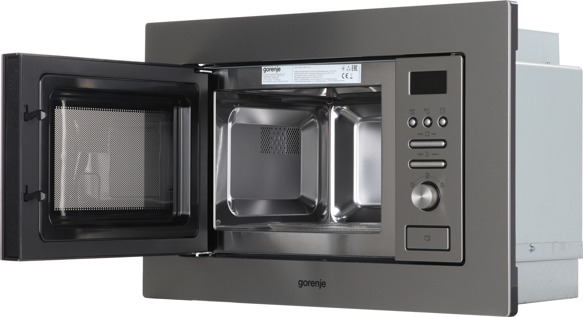Микроволновая печь Gorenje BM201AG1X 20л. 800Вт нержавеющая сталь (встраиваемая) — миниатюра 10