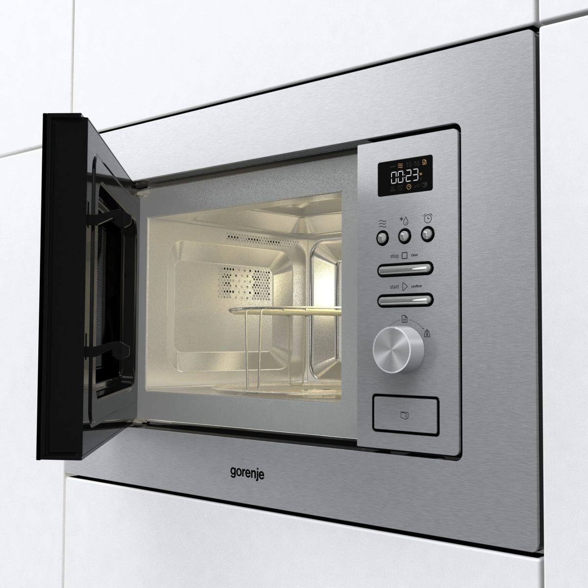 Микроволновая печь Gorenje BM201AG1X 20л. 800Вт нержавеющая сталь (встраиваемая) — миниатюра 4