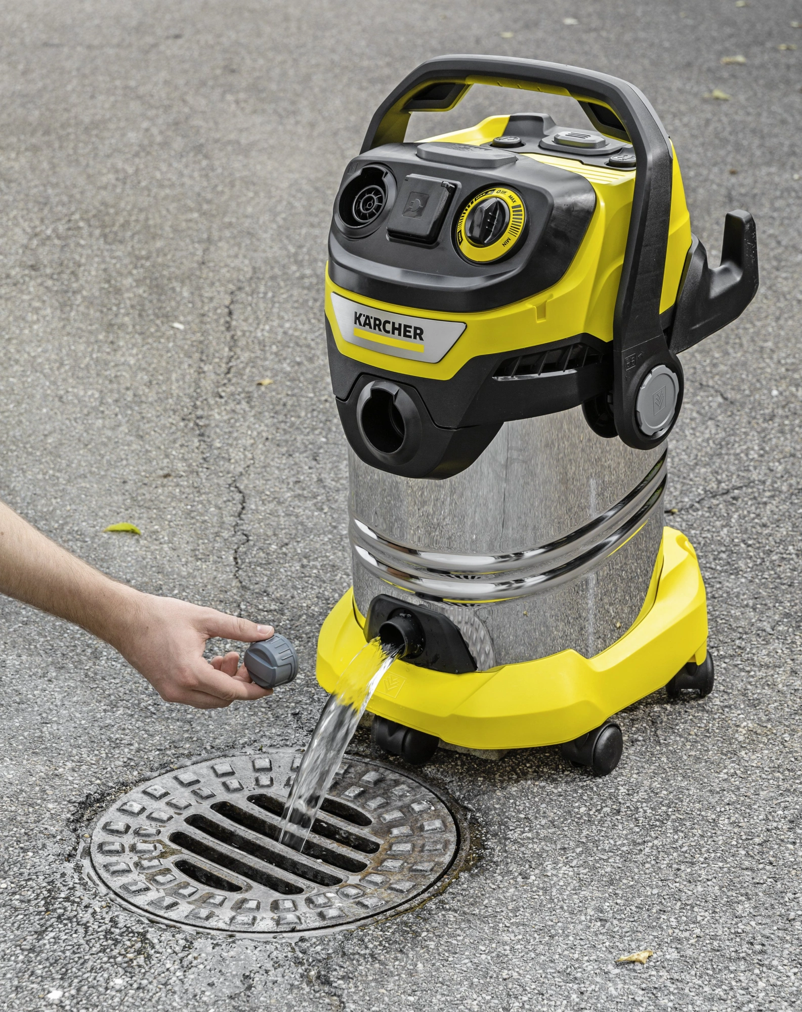 Строительный пылесос Karcher WD 6 P S V-30/6/22/T 1300Вт (уборка: сухая/влажная/выдув/сбор воды) желтый — миниатюра 23