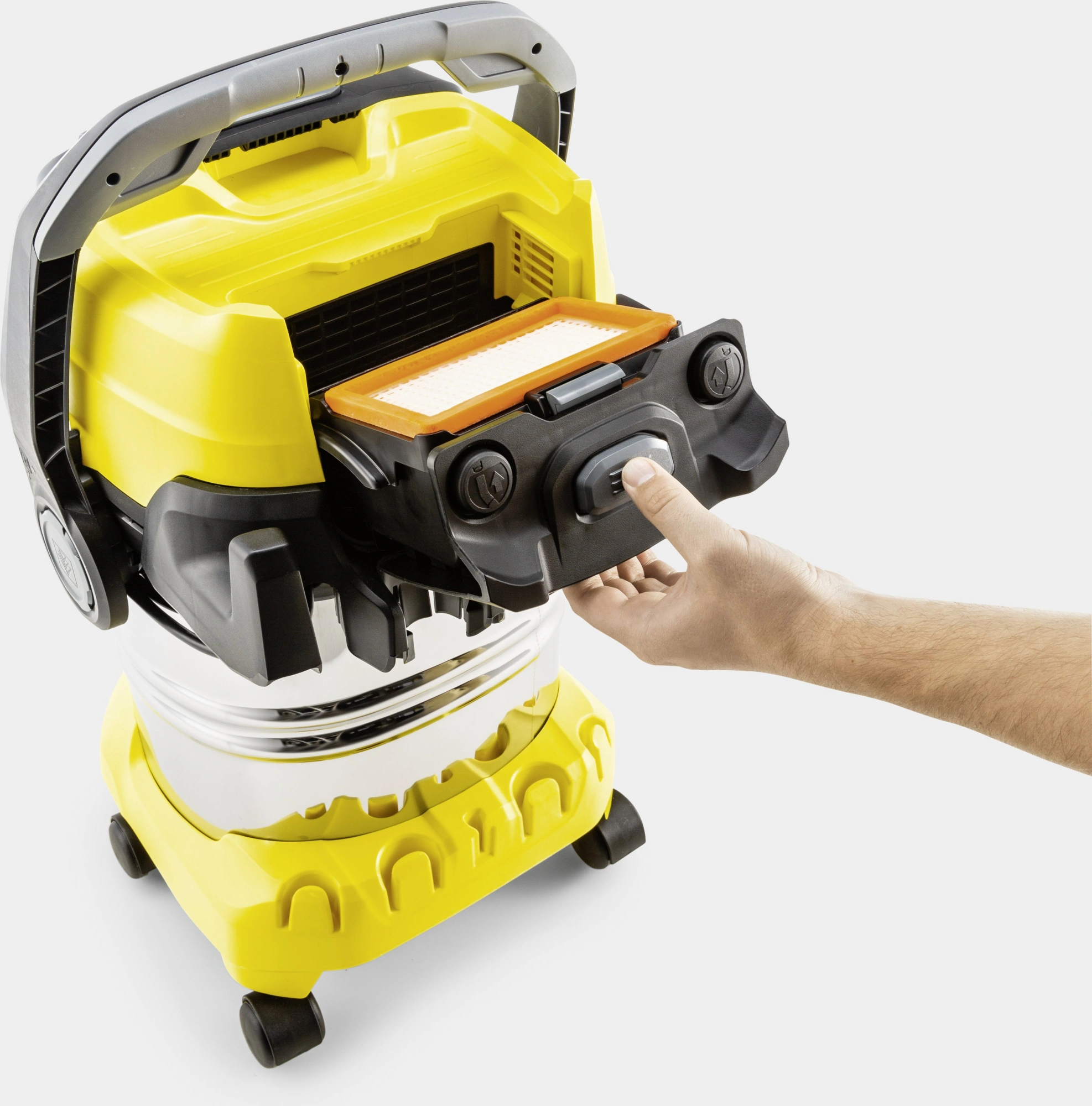 Строительный пылесос Karcher WD 6 P S V-30/6/22/T 1300Вт (уборка: сухая/влажная/выдув/сбор воды) желтый — миниатюра 24