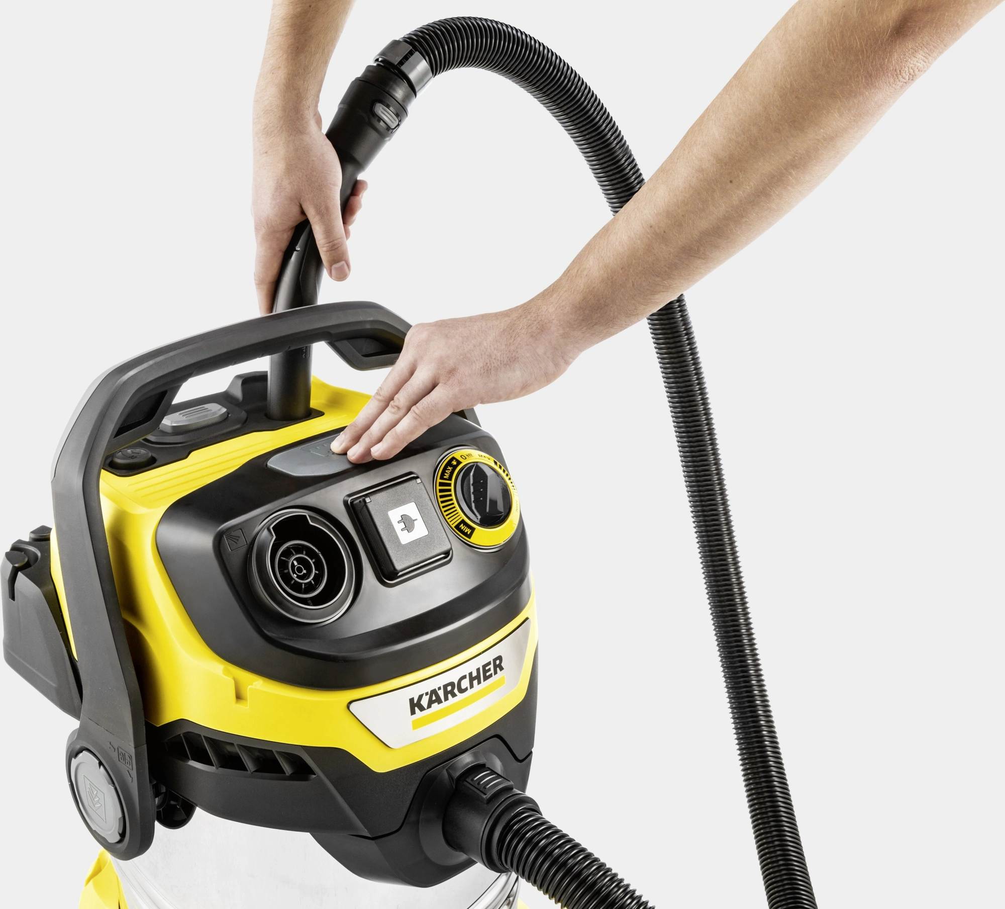 Строительный пылесос Karcher WD 6 P S V-30/6/22/T 1300Вт (уборка: сухая/влажная/выдув/сбор воды) желтый — миниатюра 26