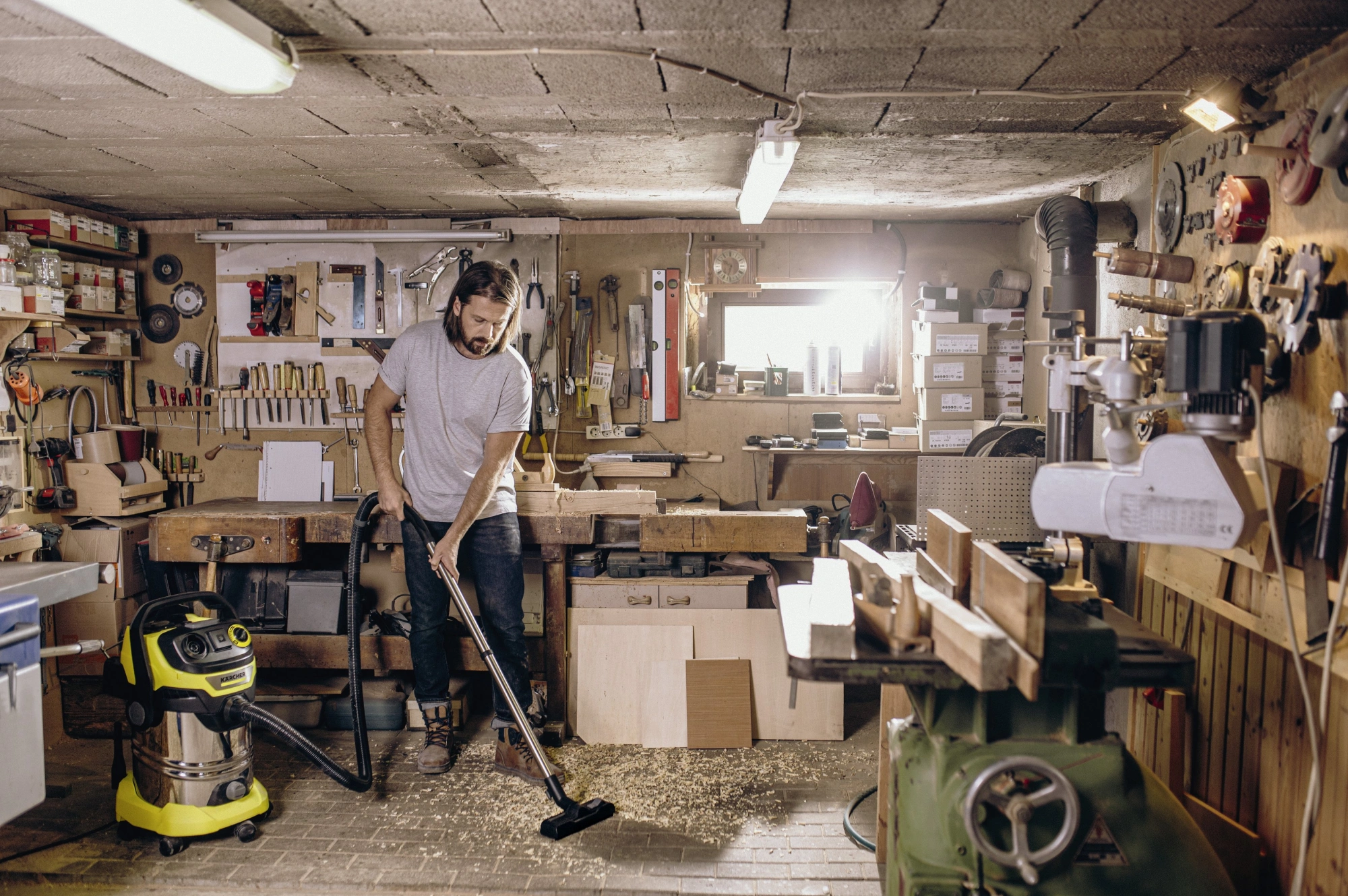 Строительный пылесос Karcher WD 6 P S V-30/6/22/T 1300Вт (уборка: сухая/влажная/выдув/сбор воды) желтый — миниатюра 10