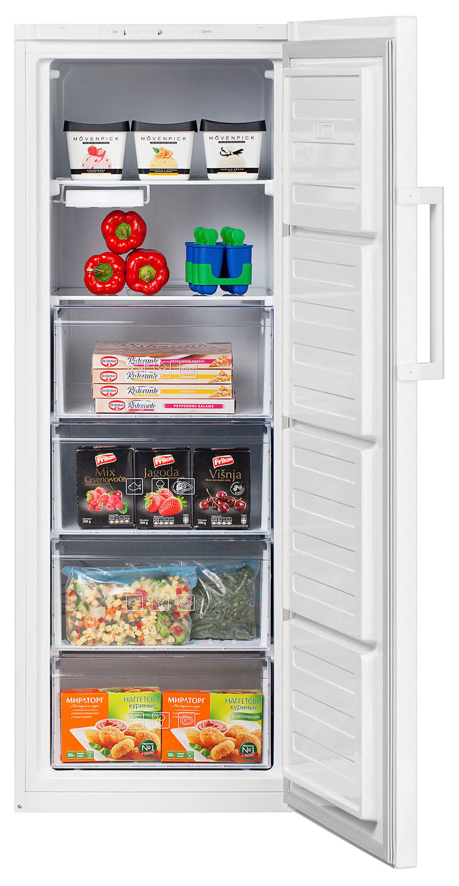 Морозильная камера Beko RFSK215T01W белый — миниатюра 2