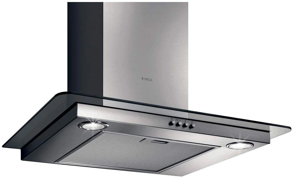 Вытяжка каминная Elica Flat GLASS IX/A/60 нержавеющая сталь управление: кнопочное (1 мотор) — миниатюра 2