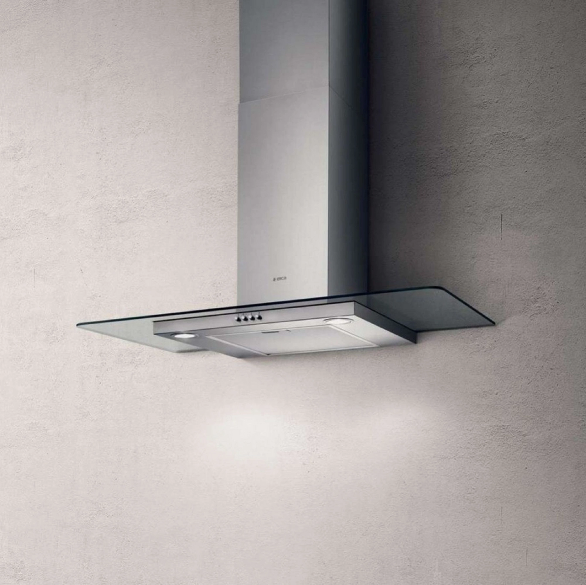 Вытяжка каминная Elica Flat GLASS IX/A/60 нержавеющая сталь управление: кнопочное (1 мотор) — миниатюра 3