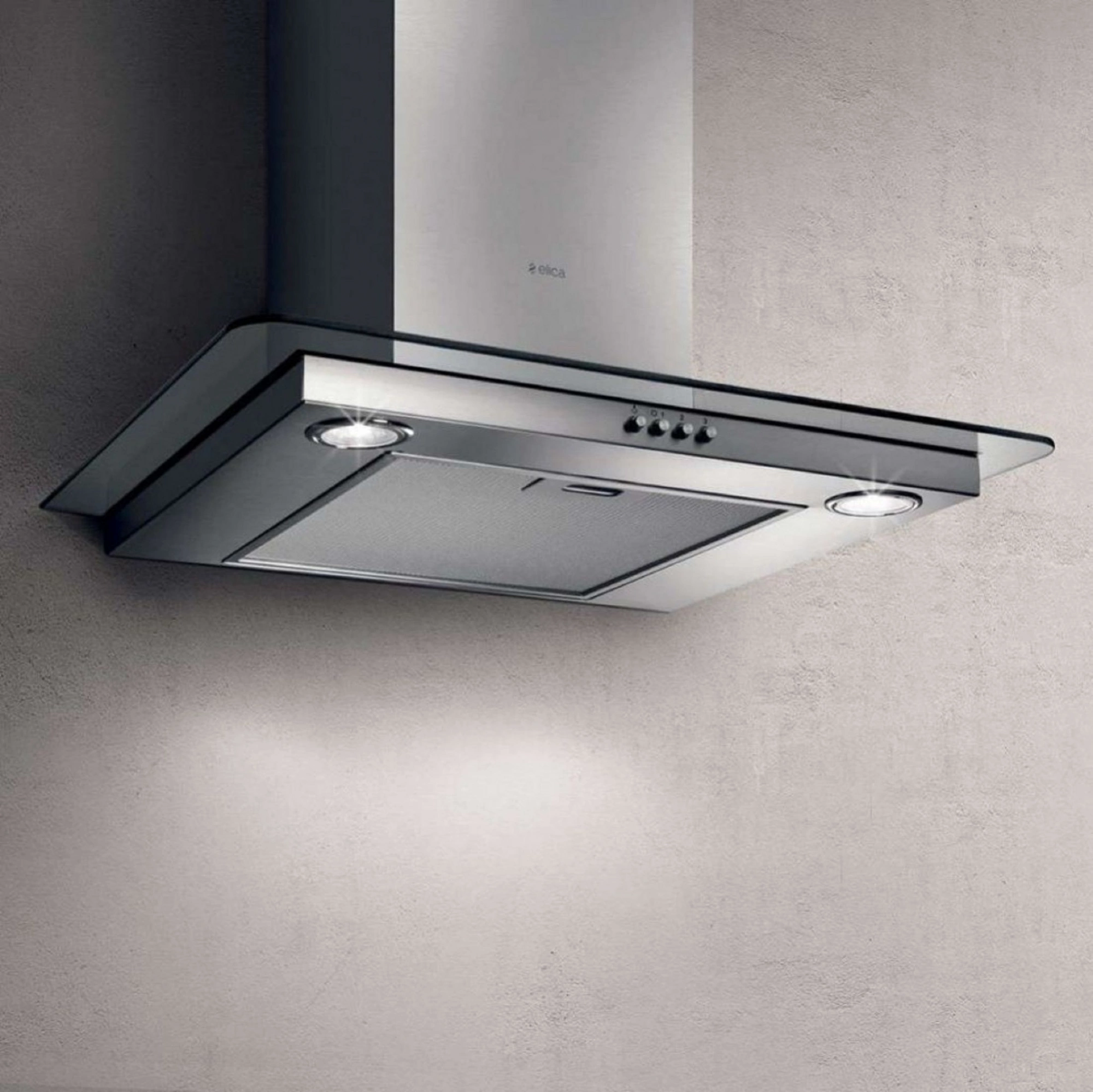 Вытяжка каминная Elica Flat GLASS IX/A/60 нержавеющая сталь управление: кнопочное (1 мотор) — миниатюра 4