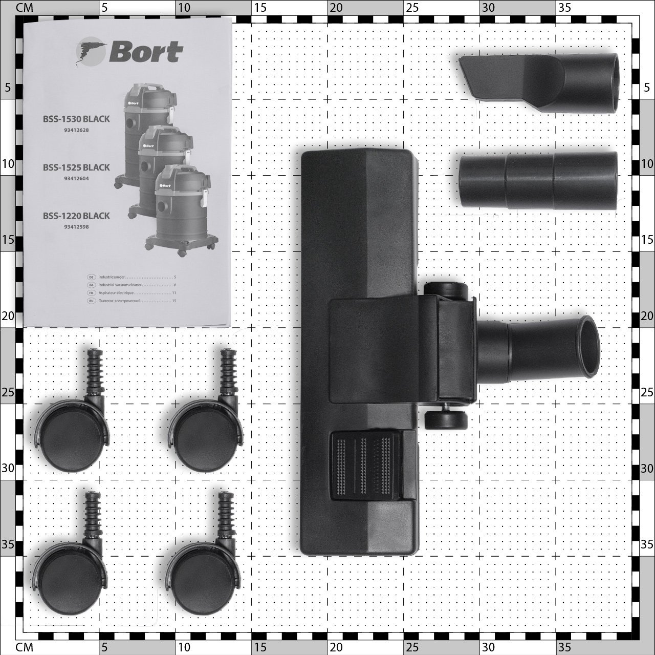 Строительный пылесос Bort BSS-1530 1500Вт (уборка: сухая/влажная/выдув/сбор воды) черный — миниатюра 12
