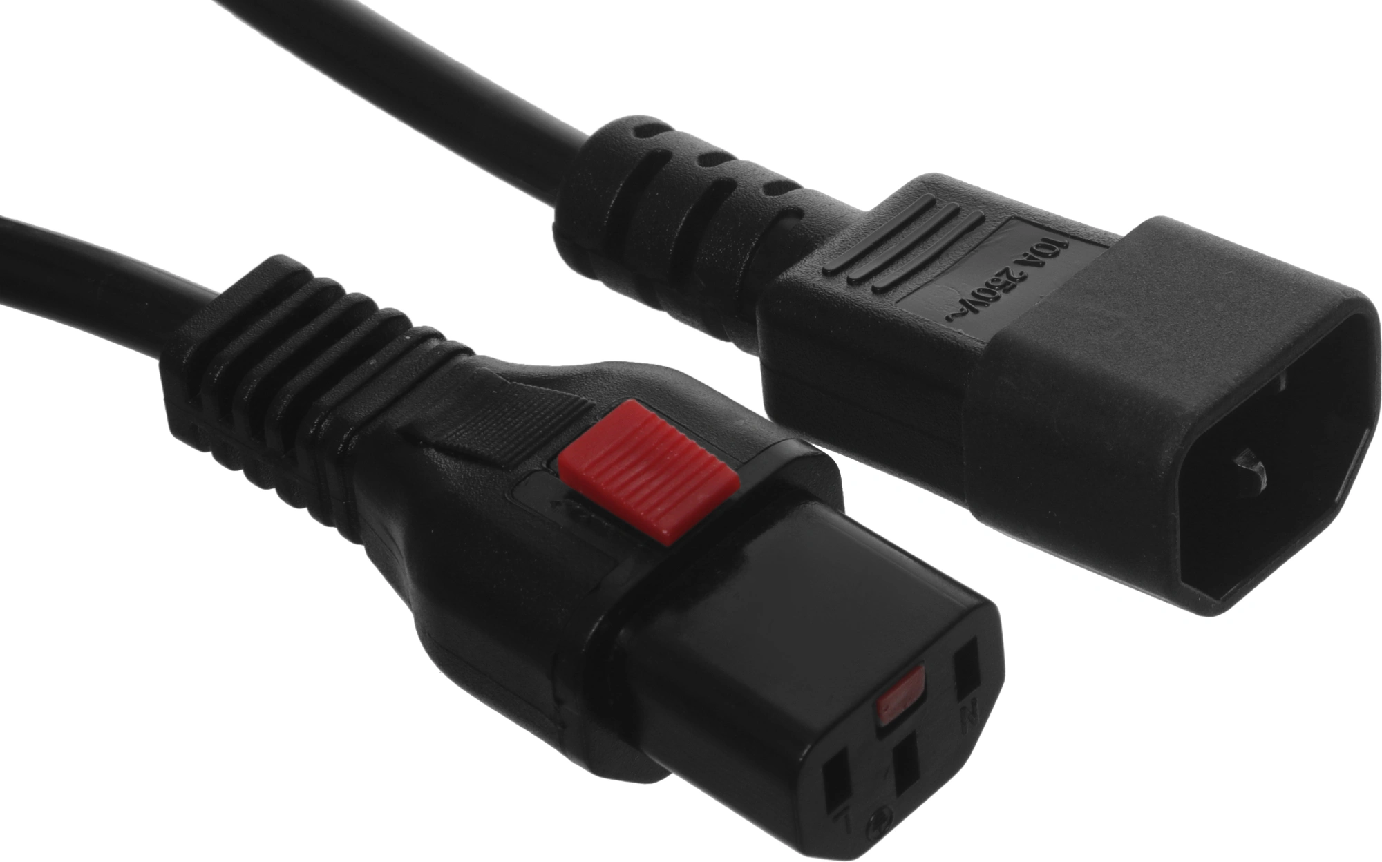Шнур питания Lanmaster LAN-PP13L/14-2.0-BK C13-С14 проводник.:3x0.75мм2 2м 220В 10А черный — миниатюра 3