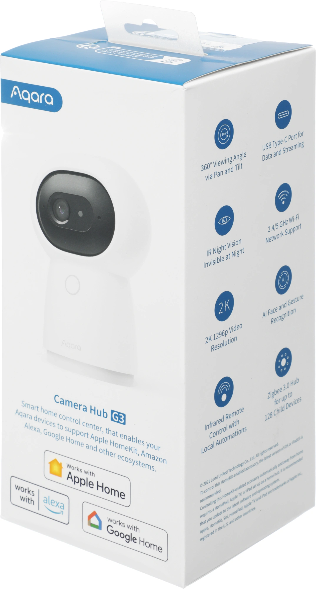 Камера видеонаблюдения IP Aqara Hub G3 Wi-Fi 3.6-3.6мм цв. корп.:белый (CH-H03) — миниатюра 10