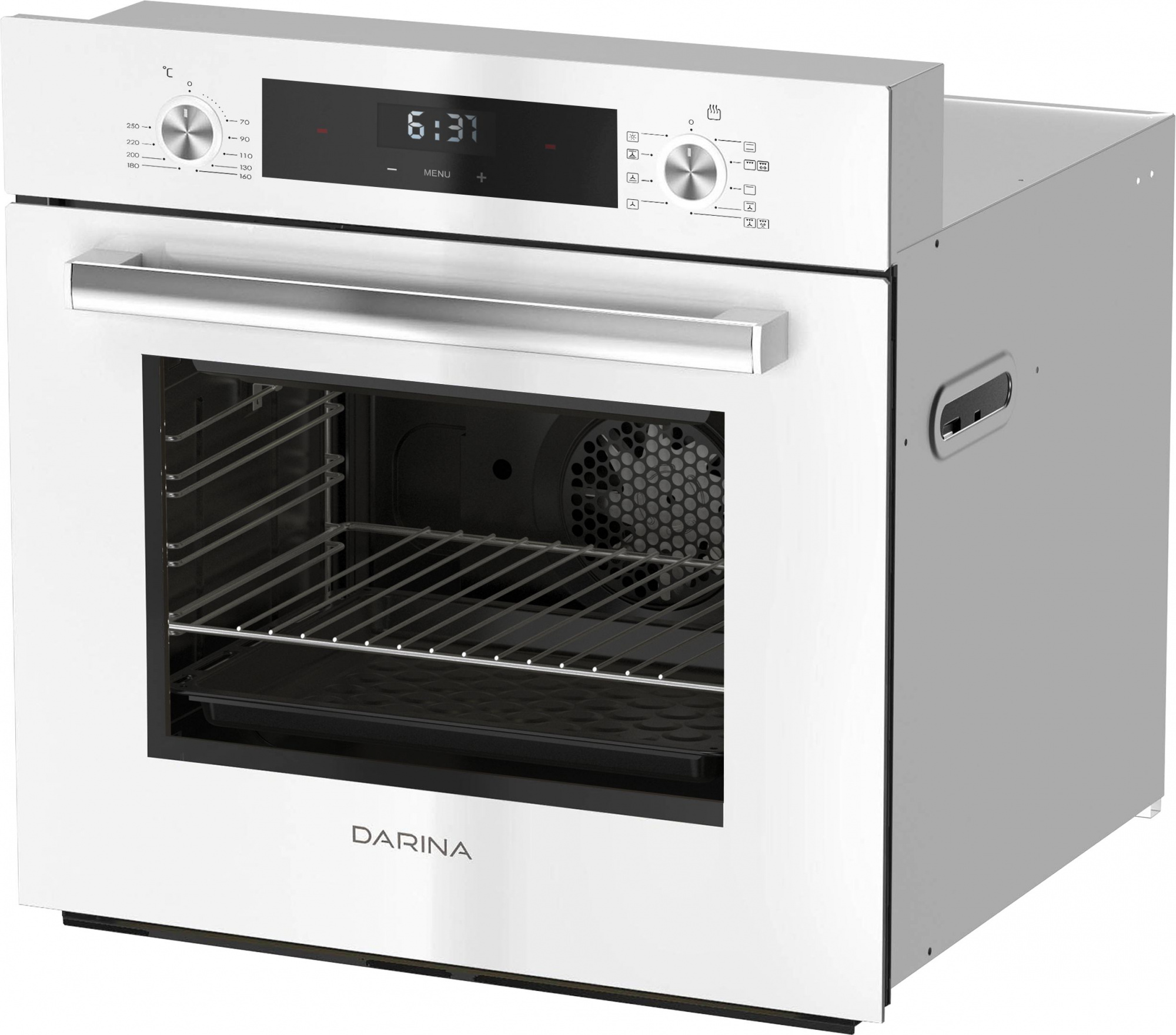 Духовой шкаф Электрический Darina 0V5 BDE 112 708 W1 белый/белый — миниатюра 2