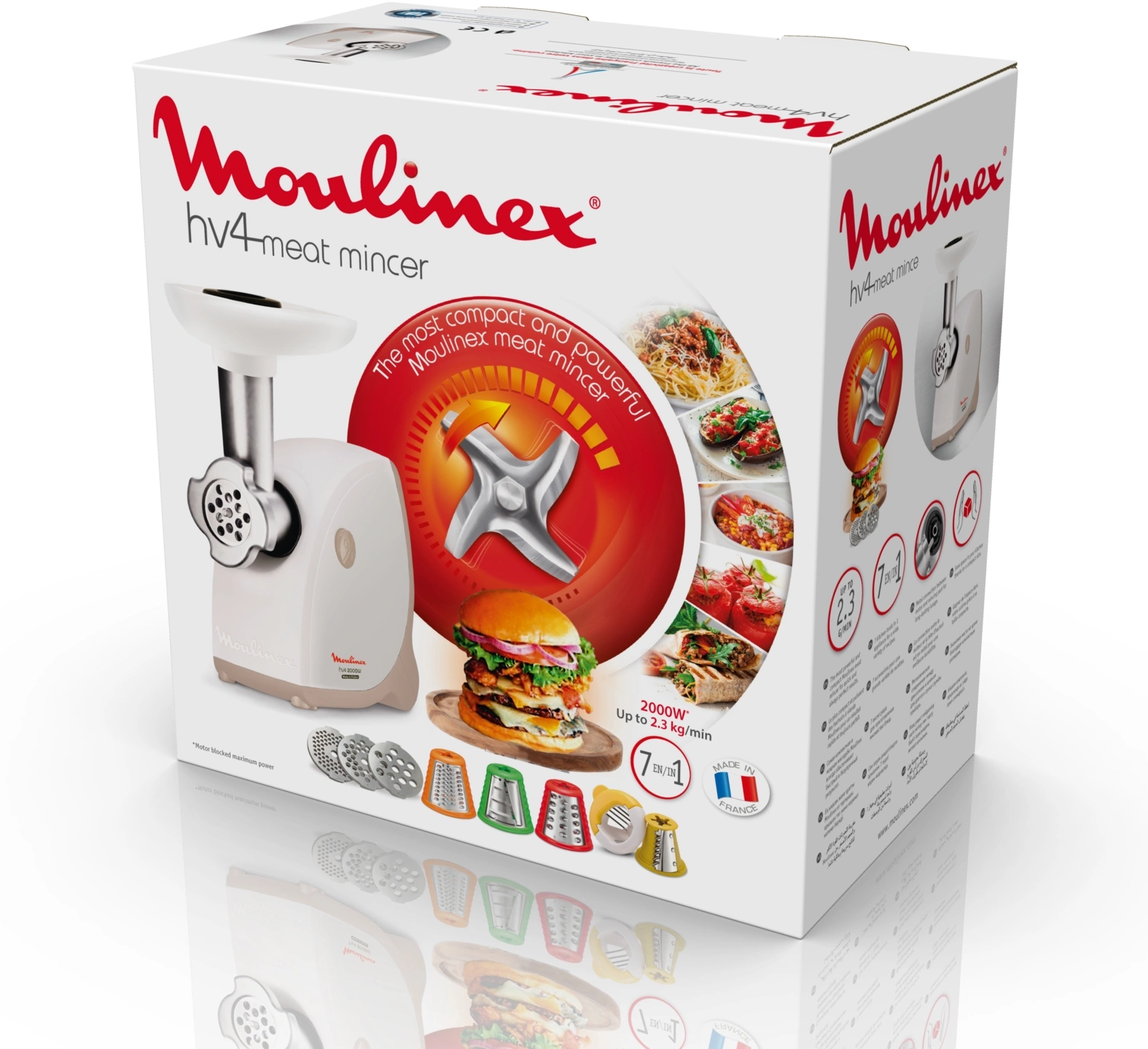 Мясорубка Moulinex ME476132 2000Вт белый/бежевый — миниатюра 8