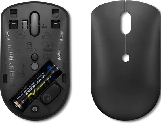 Мышь Lenovo 400 черный оптическая 2400dpi беспров. USB-C 3but (GY51D20865) — миниатюра 4