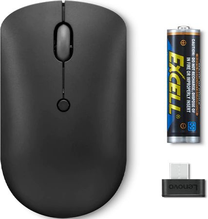 Мышь Lenovo 400 черный оптическая 2400dpi беспров. USB-C 3but (GY51D20865) — миниатюра 5