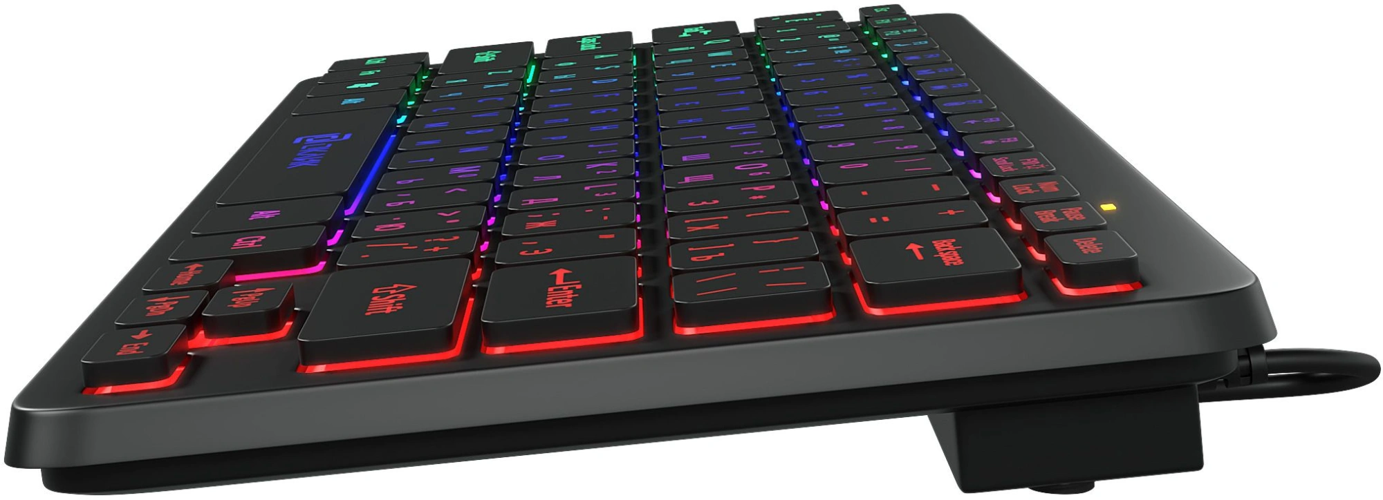 Клавиатура Оклик 300S черный USB slim LED (1696461) кабель 1.6м — миниатюра 3