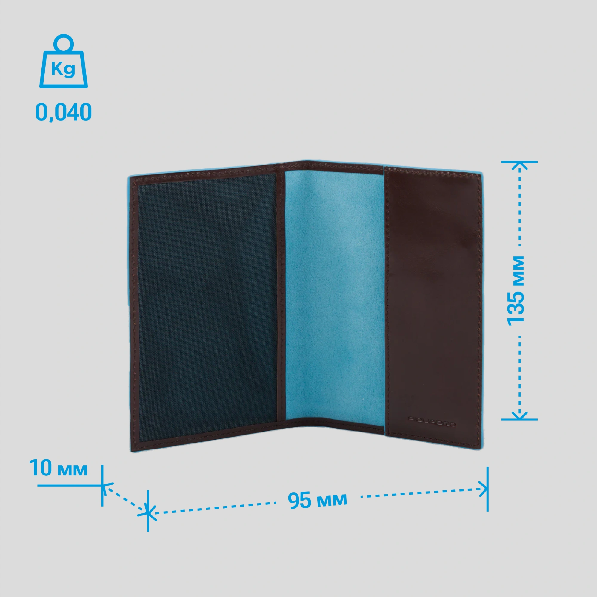 Обложка для паспорта Piquadro Blue Square PP5255B2/MO коричневый натур.кожа — миниатюра 3