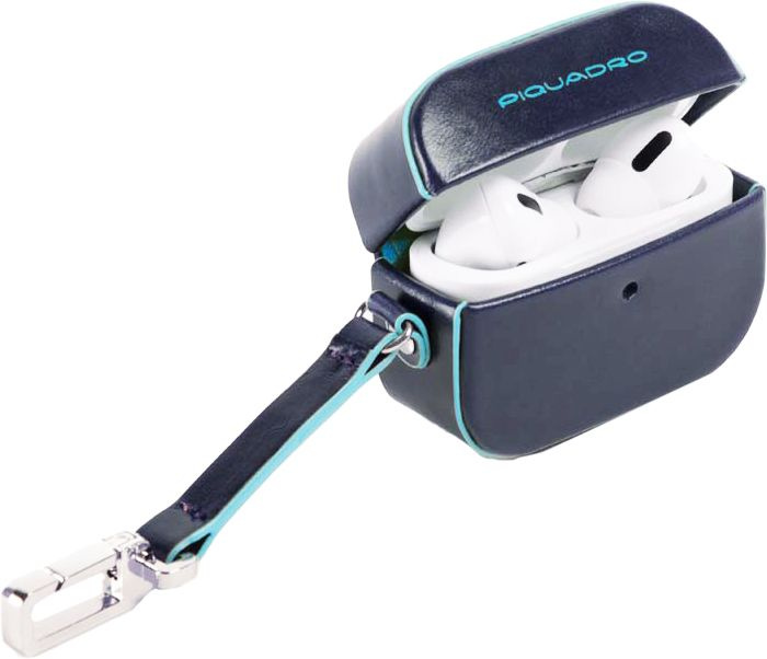 Футляр для наушников Piquadro Blue Square AC5308B2/BLU2 длина:6.5см ширина:2см высота:5см синий натур.кожа — миниатюра 2