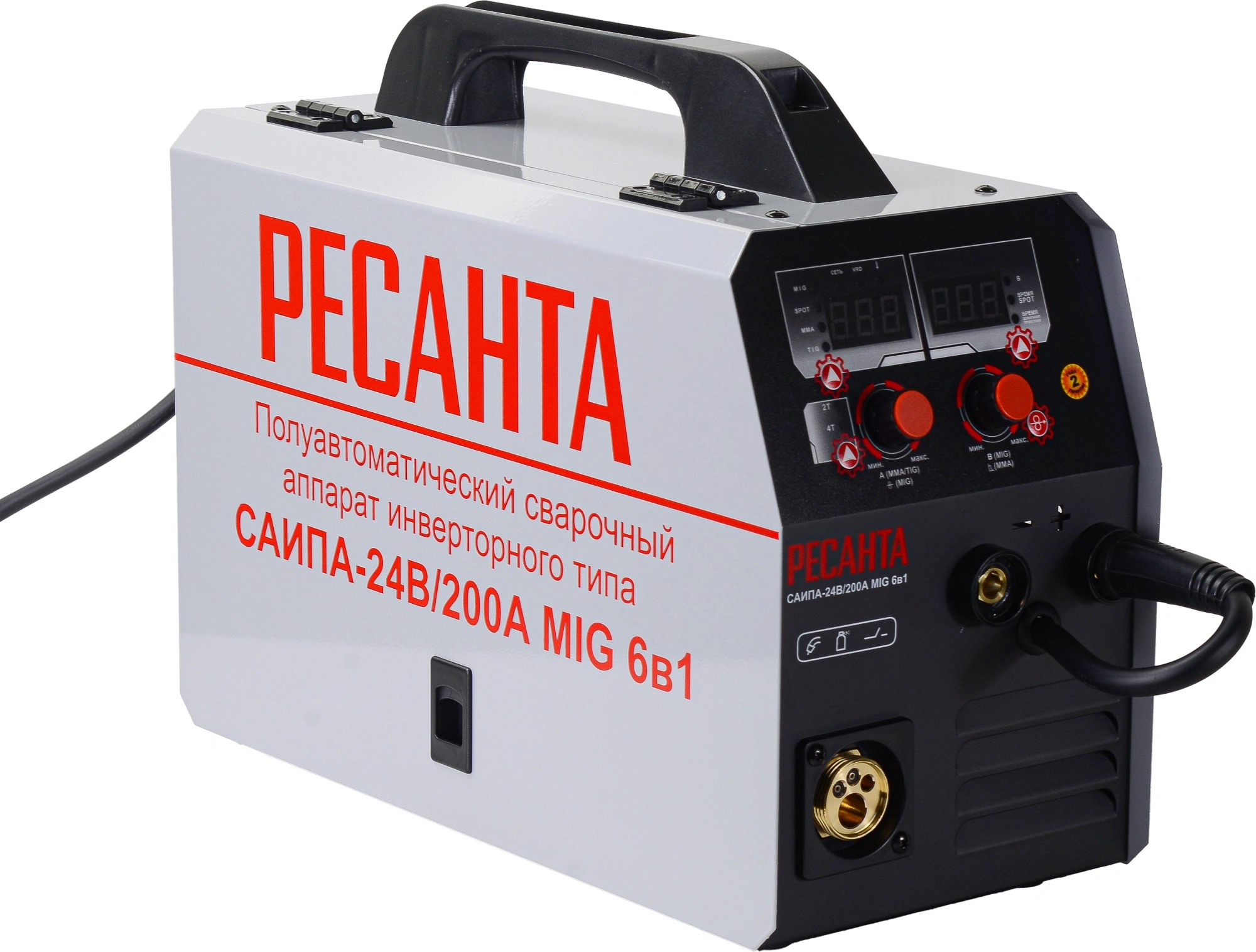 Сварочный полуавтомат Ресанта САИПА-24В/200А инвертор MIG-MAG 6.9кВт — миниатюра 9