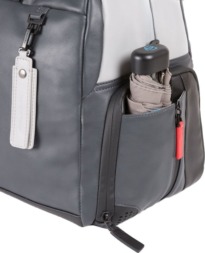Сумка дорожная Piquadro Urban BV4447UB00/GRN серая/черная натур.кожа — миниатюра 5